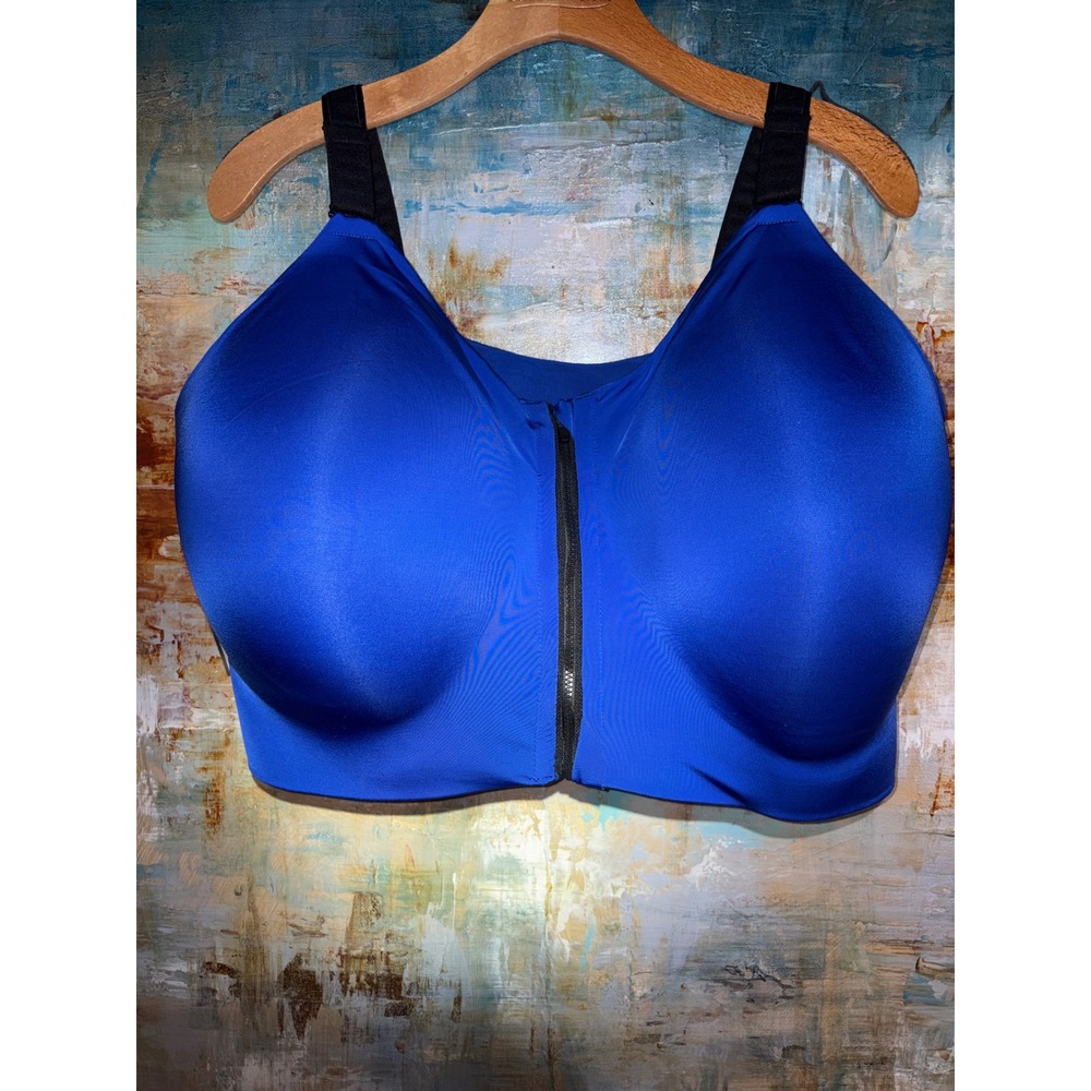 Torrid Active Royal Blue Front Zip High Impact Sports Bra 46DDD 19043558